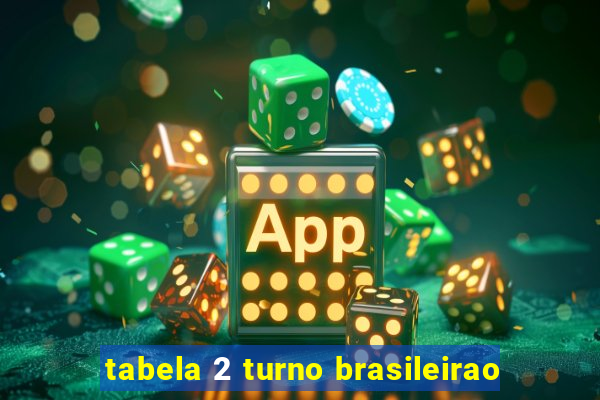 tabela 2 turno brasileirao